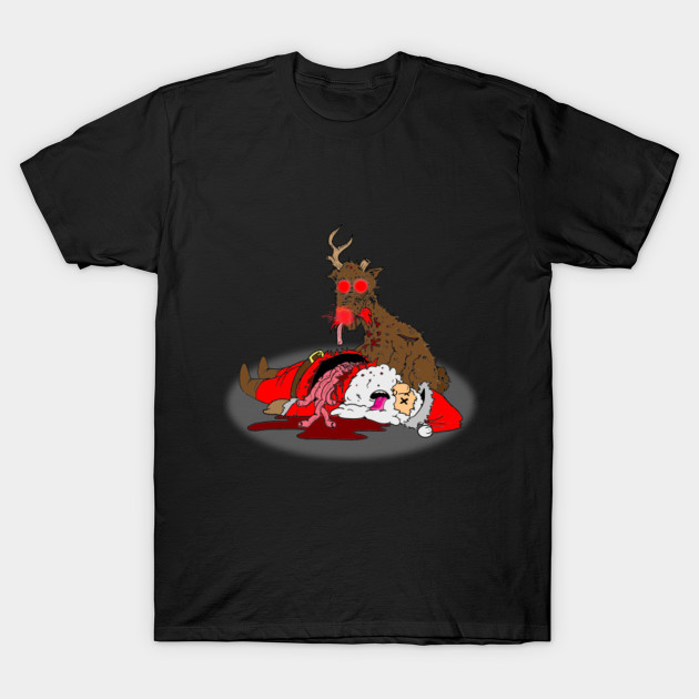 Reindeer Zombie Eats Santa Christmas Zombie Reindeer